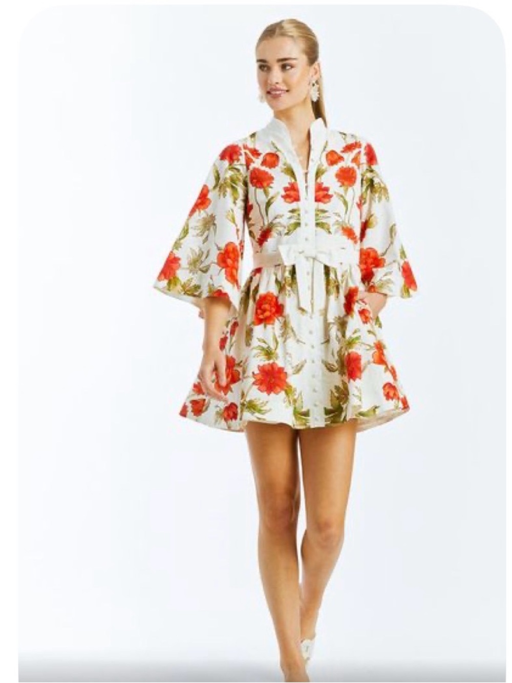Mestiza Carmen floral mini dress